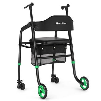 ・PALM TOP WALKER レッソル・シルバス セット OasisSpace Tall Rollator Walker, 10” Front Wheels, Backrest