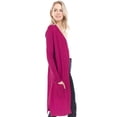 thumbnail image 2 of Cardigan ligero tejido con bolsas color Fuscia AMAD Casual para mujer Talla XL, 2 of 4