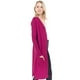 thumbnail image 2 of Cardigan ligero tejido con bolsas color Fuscia AMAD Casual para mujer Talla XL, 2 of 4