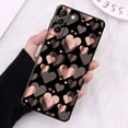thumbnail image 7 of Case Funda for Samsung Galaxy S24 Ultra S21 Plus S24 S23 S22 Ultra S20 FE S10 S21 Note 10 20 Ultra Silicone Gold Rose Love Heart, 7 of 7