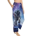 thumbnail image 6 of Salouo Astronauts Start Running Print Women's Pajama Pants Casual Loose Sweatpants PJs Flowy Pants Drawstring Palazzo for Women Wide Leg Pants Lounge Pajama -X-Large, 6 of 8