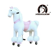 Medallion Ride On Toy Horse PINK HORSE - Medium Size