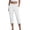 C-White171, variant on DHFJKG Womens Golf Dress Capri Pants Solid Color Slim Fit Flat Front Stretchy Cropped Pants Workwear Stylish Trousers