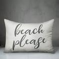 thumbnail image 2 of Creative Products Beach Please Script White and Grey 14x20 Indoor / Outdoor Pillow, 2 of 2