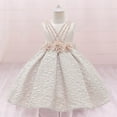 thumbnail image 2 of Girls Red Sleeveless Formal Gown with Fishtail Hem for Piano Performance Flower Girl Size 2-10 Years, 2 of 3