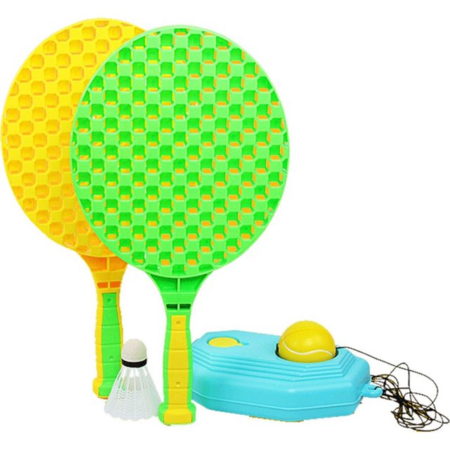 stanreset 3 in 1 Kids Tennis Racket Shuttlecock Set Table Tennis Balls Children Tennis Racket Badminton Set Toy for Outdoor Indoor Random Color