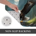 thumbnail image 6 of Rateoe Forest River Bald Eagle Pattern Flannel Door Mat Indoor Outdoor Entrance, Waterproof All-Weather Doormat,Fade Resistant, Low Profile Entryway Mat 16x24in, 6 of 7