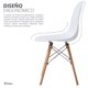 thumbnail image 2 of Silla Minimalista Estilo Moderno 4 piezas Blanco Mirel Minimalista, 2 of 5