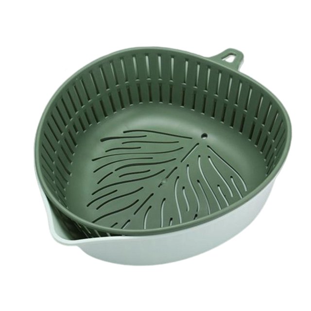 Cesta de drenaje Colador de cocina desmontable de doble capa para alimentos