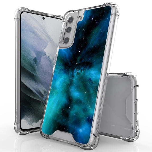 ANJ  Hybrid Slim Hard Back Cover Case Flexible Bumper for Samsung Galaxy S21 - Galaxy Stars 2