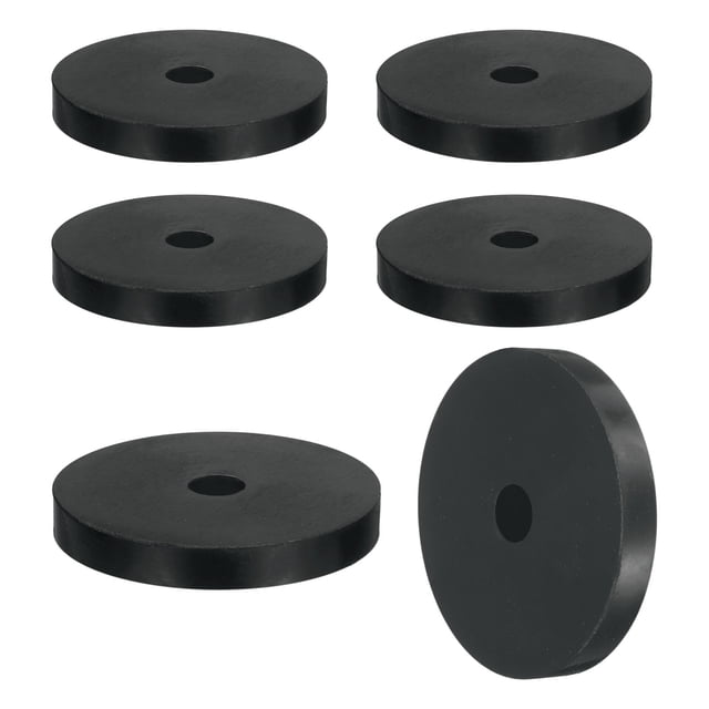 6Pack Thick Rubber Spacer, 2-3/4 Inch OD x 1/2 Inch ID x 3/8 Inch Thickness