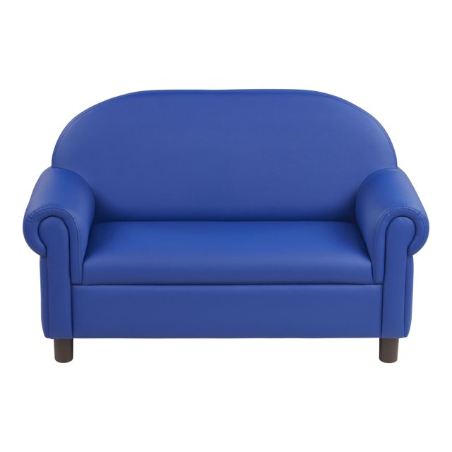 Softscape 10493-BL Little Lux Preschool Sofa - Blue