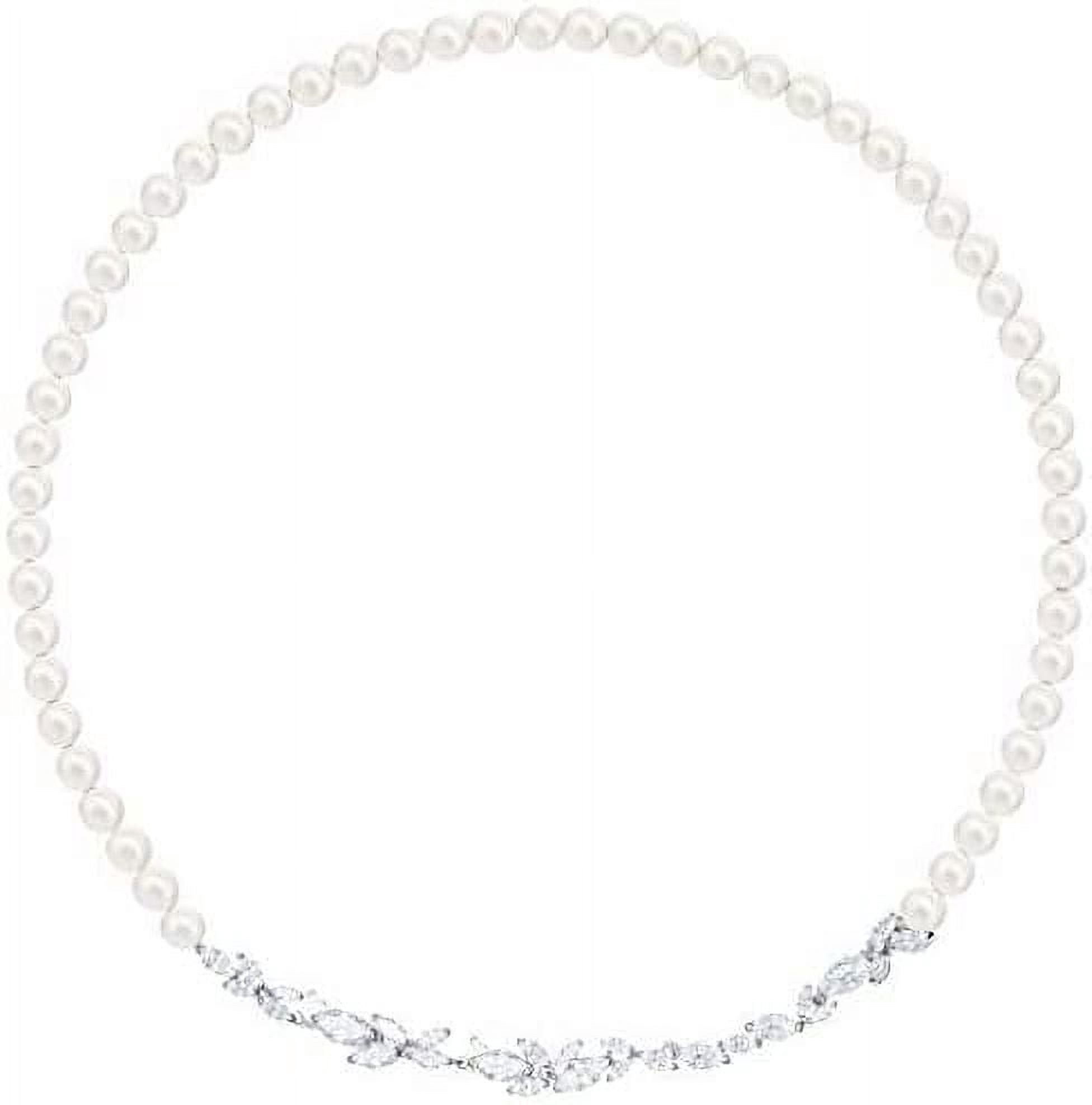 SwarovskiスワロフスキーLouison Pearl リーフ　ネックレス Swarovski Louison Pearl Necklace, White, RHODIUM PLATED - Walmart.com