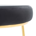 thumbnail image 7 of SAFAVIEH Sabina Modern Style Round Bar Stool, Black/Gold (18.5 in. W x 18.5 in. D x 29.2 in. H), 7 of 7