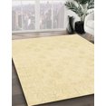thumbnail image 2 of Ahgly Company Indoor Round Abstract Sun Yellow Oriental Area Rugs, 6' Round, 2 of 6
