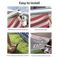 thumbnail image 7 of 4th of July RV Awning Sun Shade Screen 9'X15.3' 250 Years of Freedom Mesh Sunscreen Patriotic American Flag Eagle Awning Shade Screen with Zipper UV Blocker Completed Kits for RV Motorhome Camper, 7 of 7