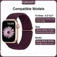 thumbnail image 2 of Apple Watch Band for Women Men 38mm-40mm-41mm-42mm-44mm-45mm,Stretchy Sport Solo Loop Strap with Adjustable Buckle,Elastic Nylon Braided Wristband for iWatch Series 9 8 7 6 SE 5 4 3 Ultra 2 1, 2 of 7
