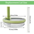 2PCS 40oz Replaceble Tumbler Flip Straw Lid for Stanley Quencher, Straw