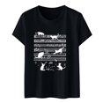 thumbnail image 2 of T-Shirt pour Femmes T-Shirt Imprimé à Manches Courtes Col Rond Décontracté pour Femmes, 2 of 7