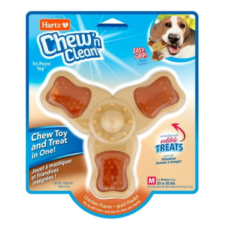 UPC: 0032700120054 | Hartz Chew  n Clean Tri-Point Medium Dog Toy  Chew and Treat in One