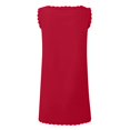thumbnail image 5 of Summer Women's Boho Floral Sleeveless Long Dress Loose Fit Chiffon Beach Dress with Tiered Skirt and Cross Front Design for Tropical Vacations,Red XL, 5 of 5