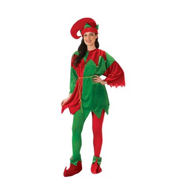 Adult Unisex Red And Green Christmas Elf Tights main image 1