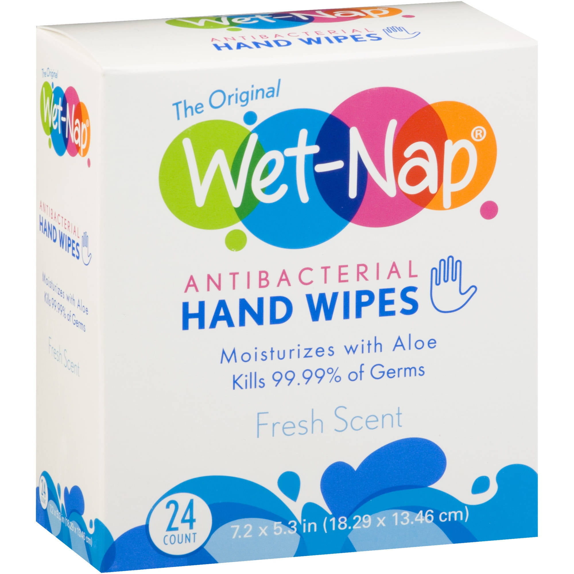 WetNap Antibacterial Hand Wipes, 24 sheets