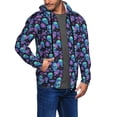 thumbnail image 2 of Honeii purple flower blue Skull Print Hoodies for Men, Pullover & Full Zip, Breathable Zip up Hoodie, Sweatshirt-3X-Large, 2 of 5