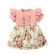 thumbnail image 1 of Vestido Para Niñas, Ropa Para Niñas Pequeñas, Manga Corta, Volantes, Estampado Floral, Vestido De Princesa Rosa Odeerbi  LM103-1128, 1 of 8