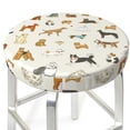 thumbnail image 3 of Naloa Dogs Funny Pets Round Bar Stool Cushion Cover 12-14 inch, Fits Kitchen, Office, Restaurant Chairs - 13 inch, 3 of 7