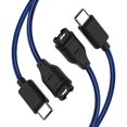 thumbnail image 1 of Cargador USB-C Tebiemao compatible con Garmin Watch, paquete de 2, 1 of 7