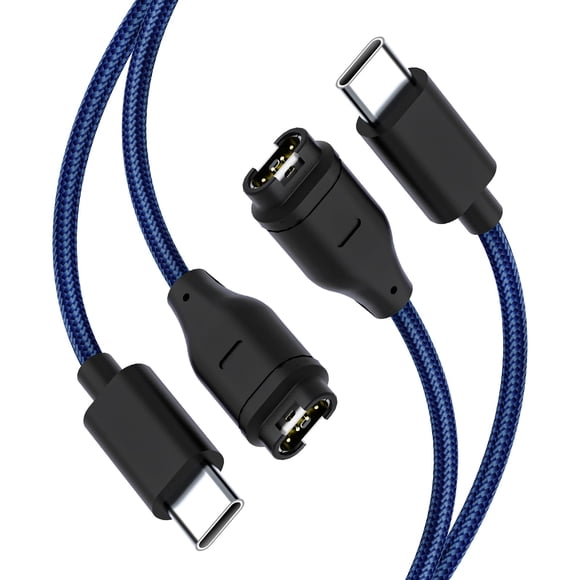 Cargador USB-C Tebiemao compatible con Garmin Watch, paquete de 2
