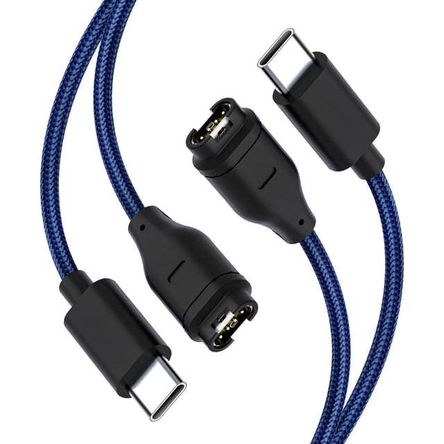Cargador USB-C Tebiemao compatible con Garmin Watch, paquete de 2