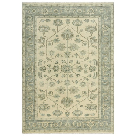 Alora Decor Abby 10' x 14' Ivory/Blue/Beige/Gray Hand Knotted Area Rug