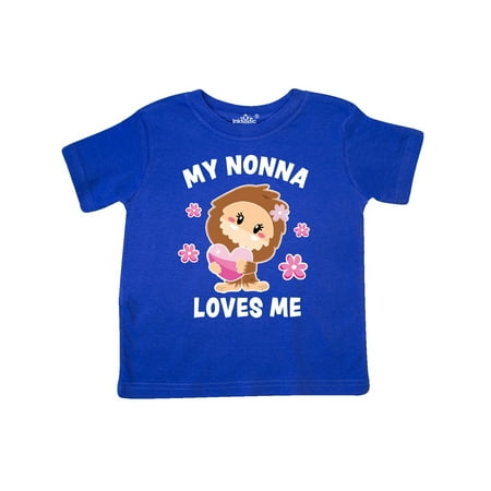 

Inktastic My Nonna Loves Me with Bigfoot Gift Toddler Toddler Girl T-Shirt