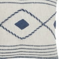 thumbnail image 4 of 20" X 20" Blue And White 100% Cotton Coastal Zippered Pillow, 4 of 10