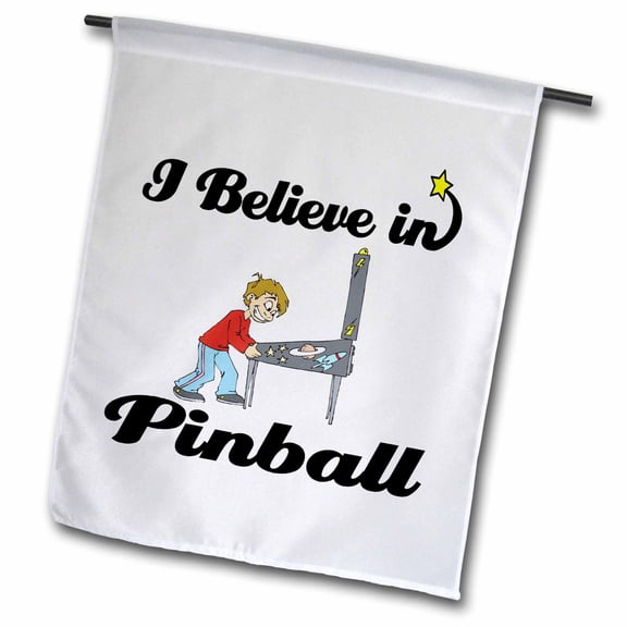 3dRose, I Believe In Pinball, 12 x 18 inch Garden Flag