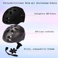 thumbnail image 3 of Skateboard Cycling Helmet For 5-12 Year Olds, Reinforced Abs Shell Multi-Sport Helmet With Shock-Absorbing Eps Core, Adjustable Chin Strap And Smooth Ventilation System, Black, 3 of 5