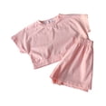 thumbnail image 3 of UAYOTSE Girls Summer Outfits 2 Piece Sets Short Sleeve Shirts and Shorts Set Kids Clothes,Sizes 8-9 Years, 3 of 8