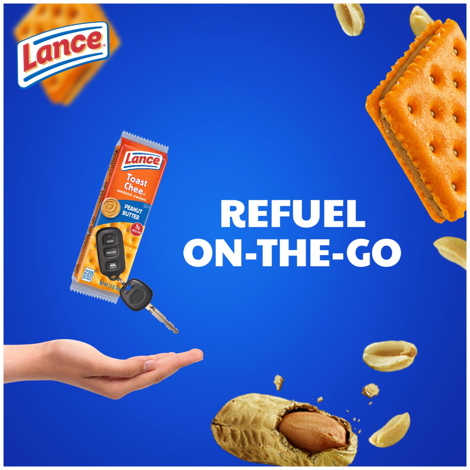 Product of Lance Toast Chee Peanut Butter and Cheese Crackers, 40 pk./1.5 oz.