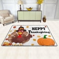 thumbnail image 2 of SKYSONIC 36x24in Turkey Pumpkin Leaves Area Rug, Thanksgiving Happy Non-Slip Floor Carpet for Indoor Living Dining Room Bedroom, 2 of 7