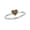 Champagne Diamond, variant on Created Emerald Heart Cluster Ring in 925 Sterling Silver for Women- 8