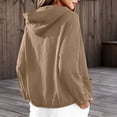 thumbnail image 6 of IUYRTFE Women's Cotton Linen Zip Up Hooded Jacket Long Sleeve Relaxed Fit Casual Lightweight Coat, 6 of 6