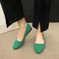thumbnail image 5 of Xiaoxatg Women's Casual Shoes - Fashionable Solid Color Suede Stirrup Shoes for All-Day Comfort 7 Green, 5 of 9