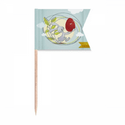 happy easter festival bunny toothpick flags labeling marking for party cake food cheeseplate