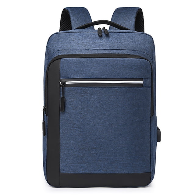 Mochila para computadora portátil, mochilas de viaje para computadoras portátiles con puerto de carga USB, mochilas universitarias, bolso para computadora, azul