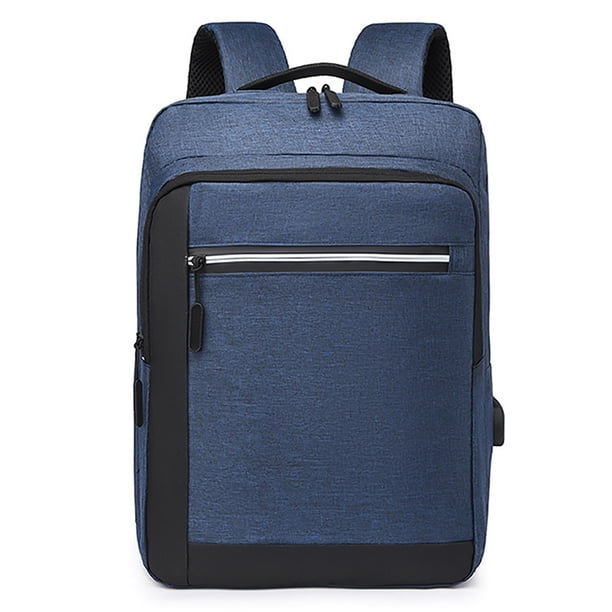 Mochila para computadora portátil, mochilas de viaje para computadoras portátiles con puerto de carga USB, mochilas universitarias, bolso para computadora, azul