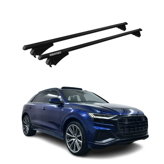 OMAC Top Roof Racks Cross Bars for Audi Q8 2019-2025 Black Aluminium 2Pcs