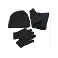 thumbnail image 3 of LAVA Winter Beanie Hat Scarf Gloves Set for Women Men Touch Screen Gloves Skull Cap Knit Neck Warmer Set (Black), 3 of 9
