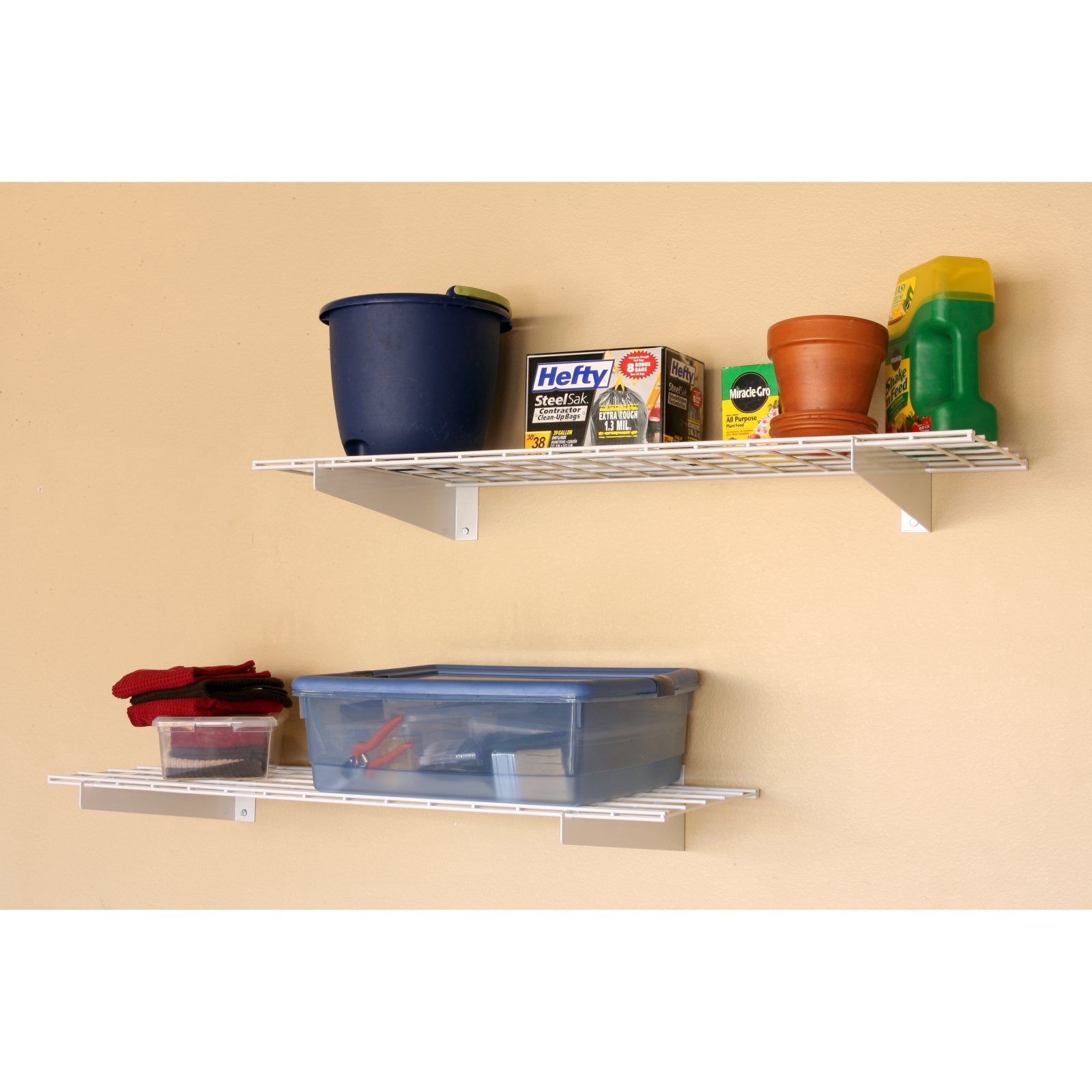 Hyloft 00967 Wire Wall Shelf 2-Pack 15" x 45", 150 pound capacity,